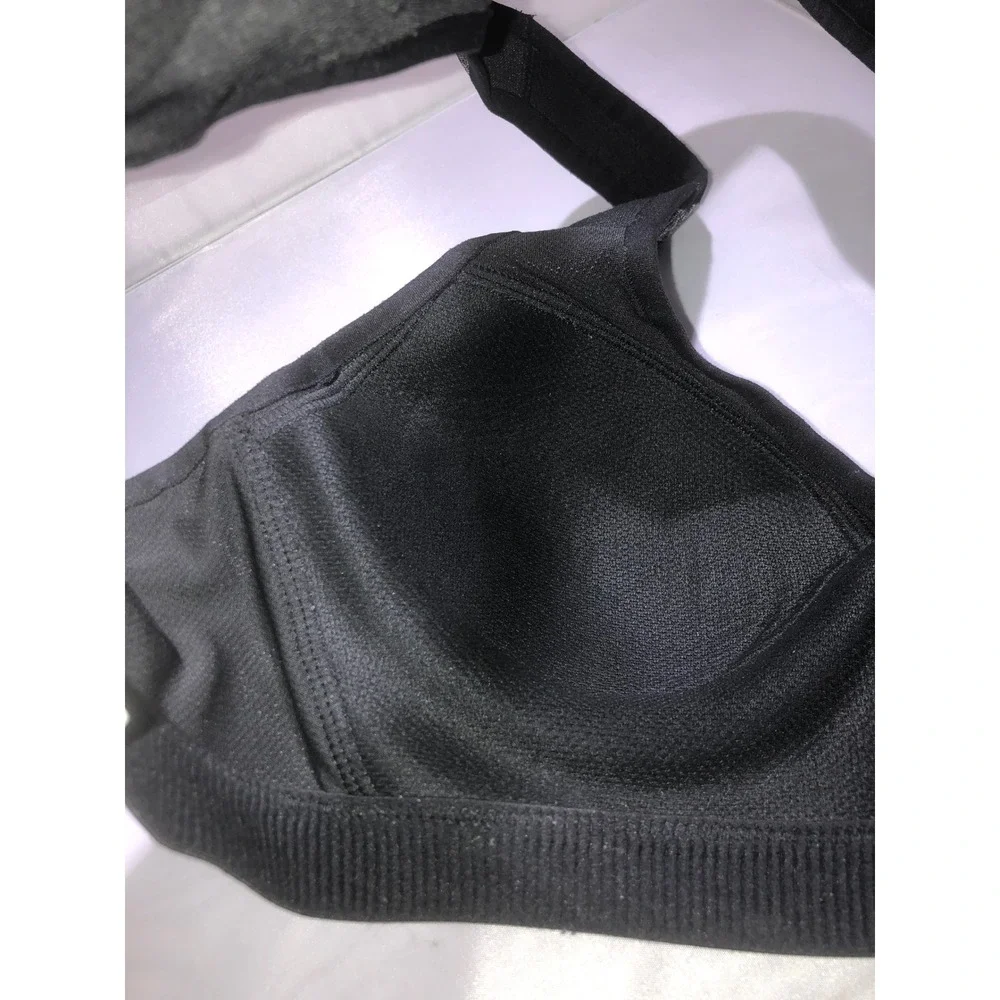 Victoria's Secret VSX Sport Bra Grey Black Marled Racerback High Impact 34B